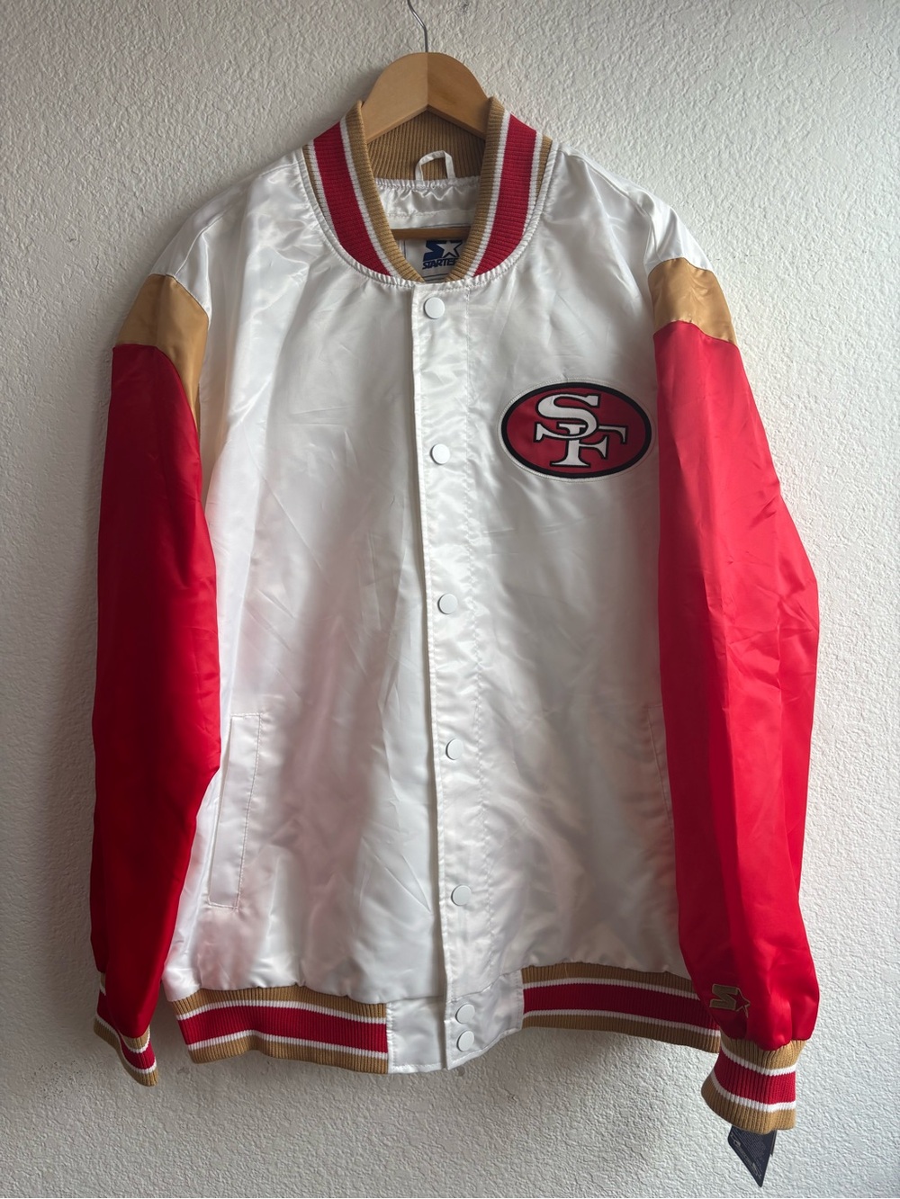 STARTER NFL San Francisco 49ers Satin Starter Jacket Mens XXL New